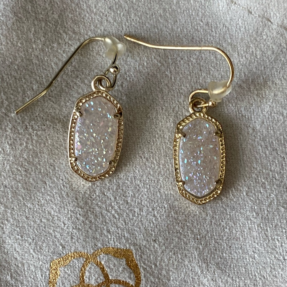 Kendra Scott Lee Gold druzy earrings